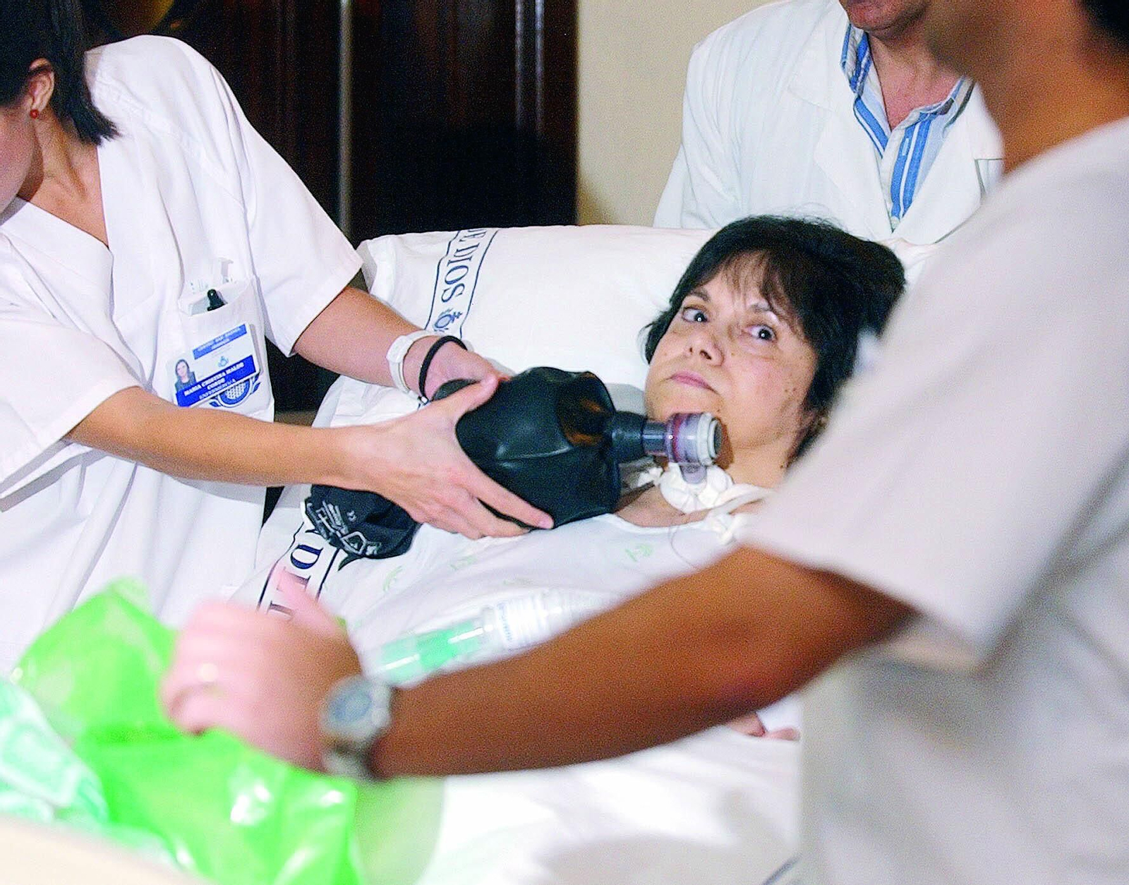 Inmaculada Echevarría en el hospital.
