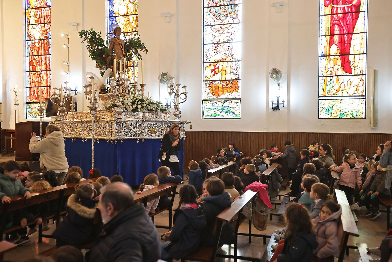 Imágenes de la visita de los niños del colegio Maristas a San Sebastián