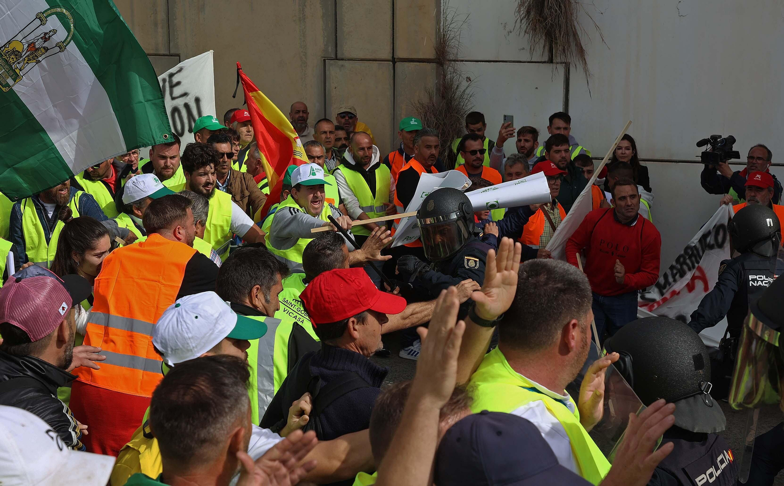 Imágenes de las protestas de los agricultores en Algeciras