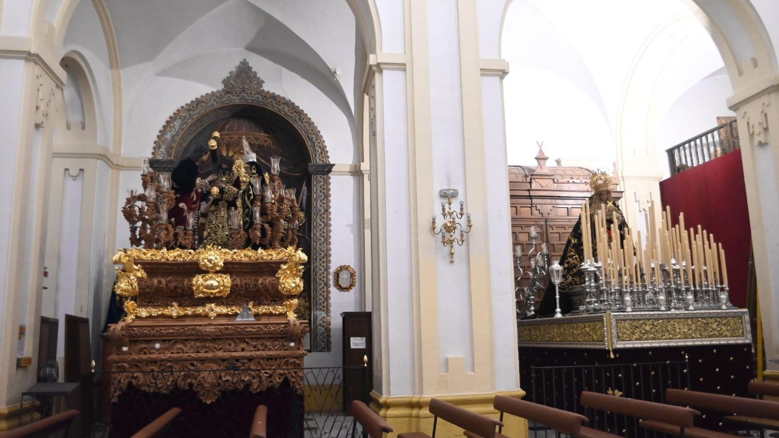 Los dos pasos aguardan en San Andrés a su salida extraordinaria.