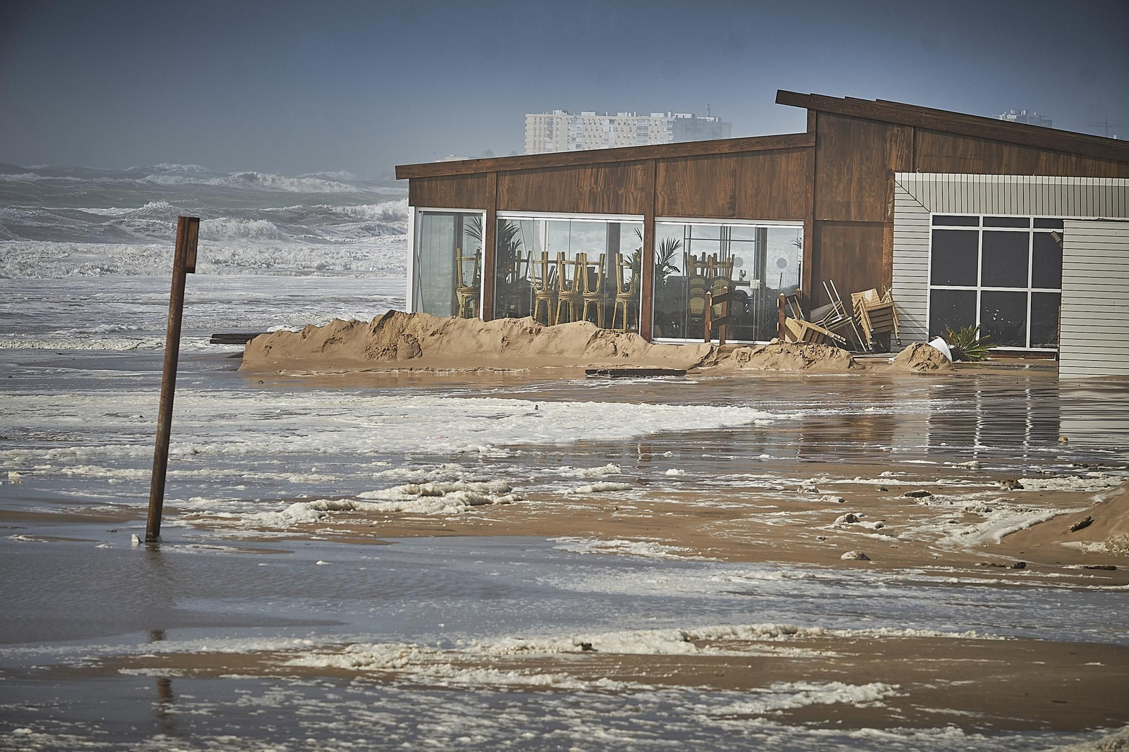 Efectos del temporal en Cádiz