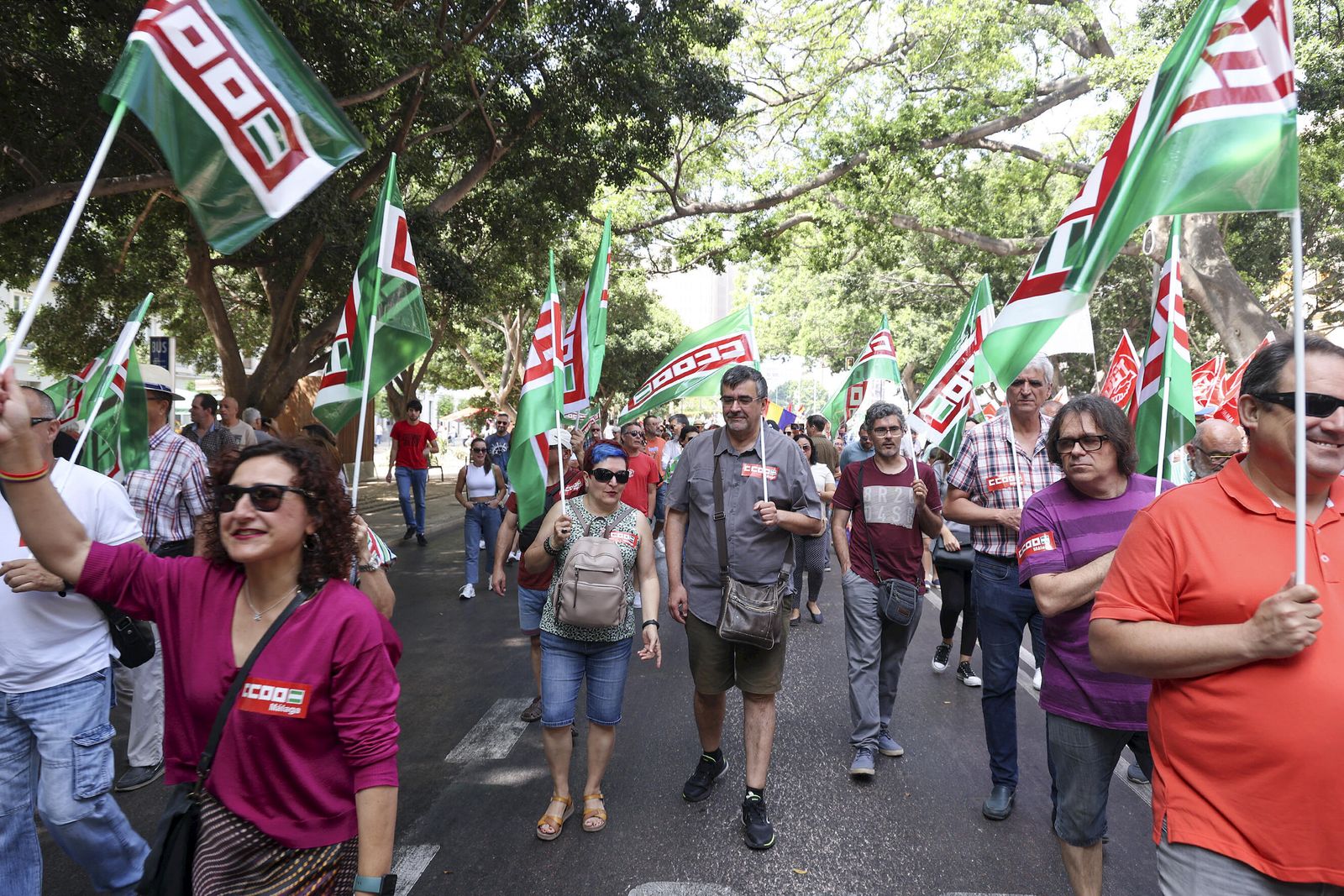 La manifestación del 1º de mayo de Málaga, en fotos