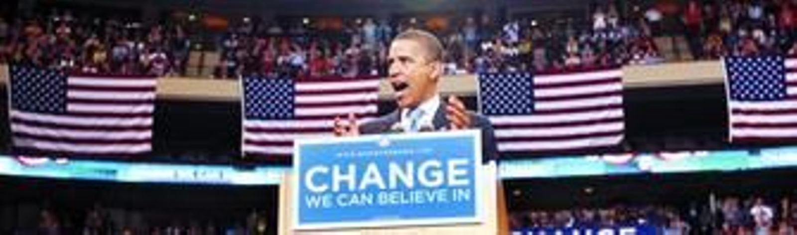 El candidato demócrata a la Presidencia, Barack Obama, se dirige a sus seguidores en Saint Paul, Minnesota.