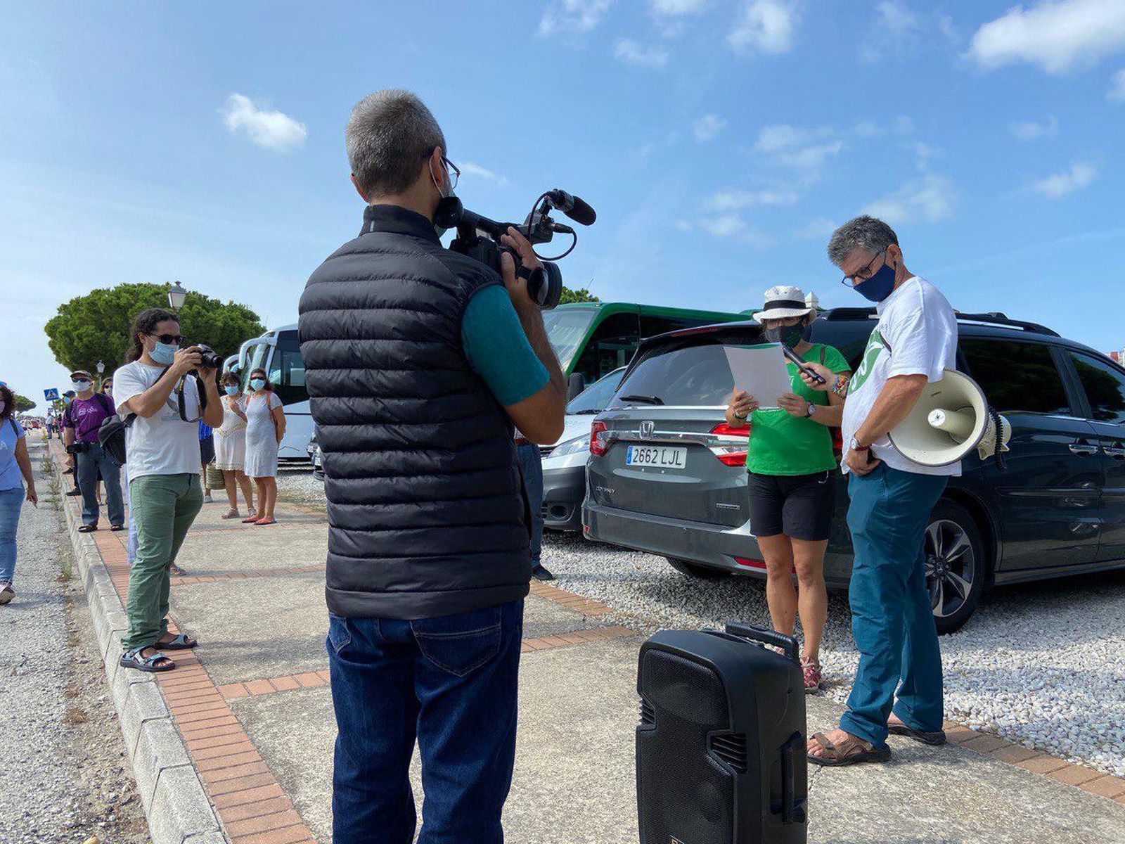 Gran participación en la cadena humana a las puertas de Los Toruños