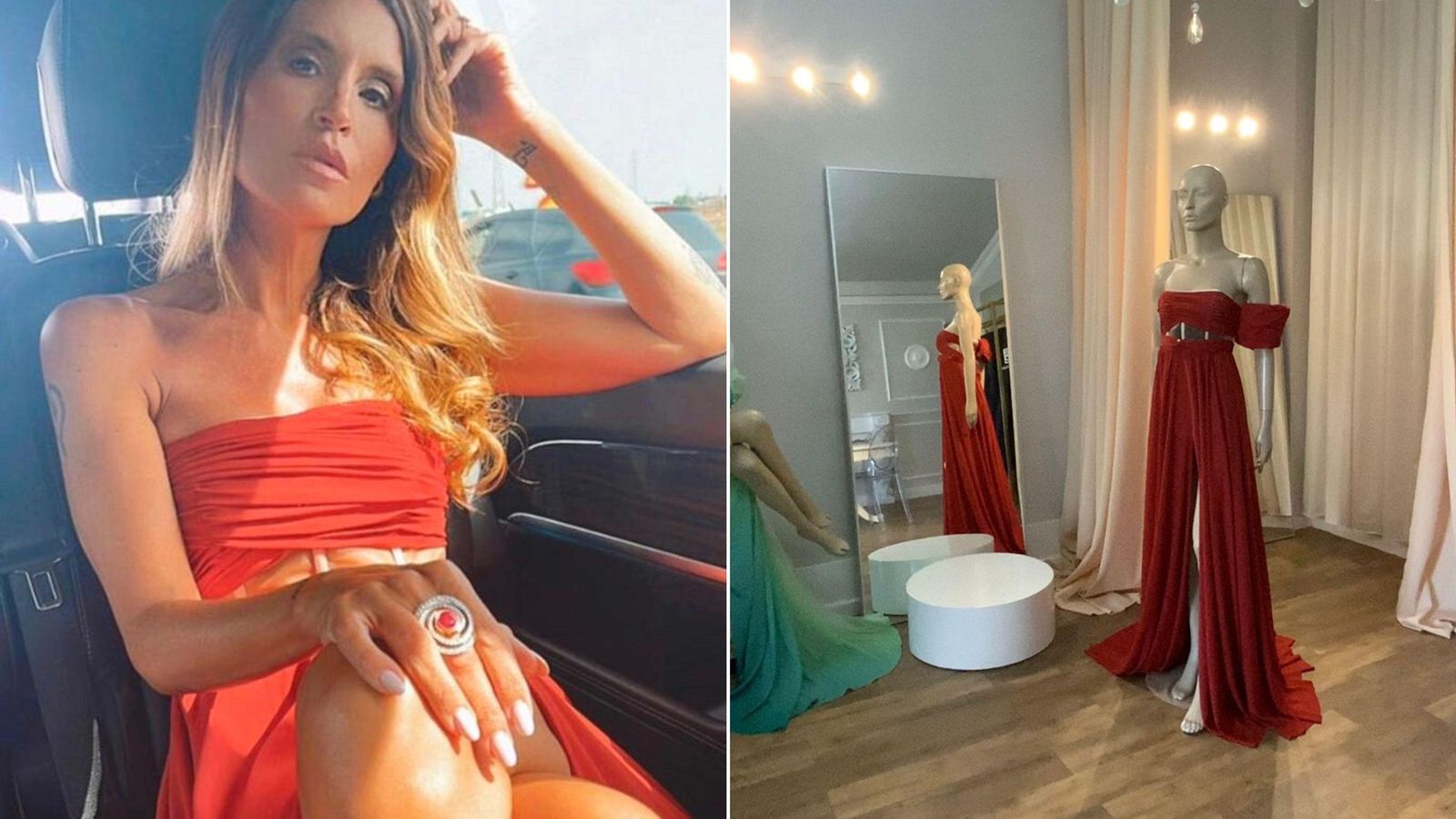 Susana Saborido con el diseño de Kelvis Casillas