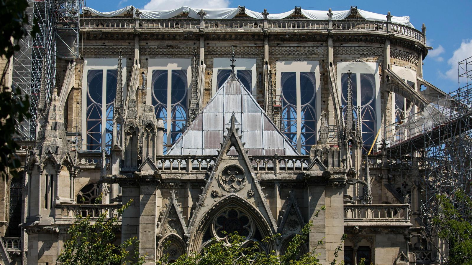 Trabajos en la Catedral de Notre Dame.