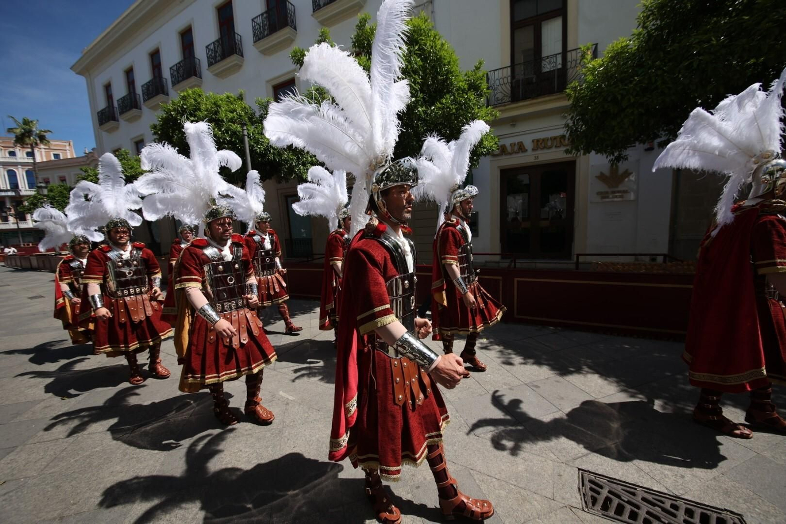 La guardia romana del Señor del Consuelo de la hermandad del Transporte