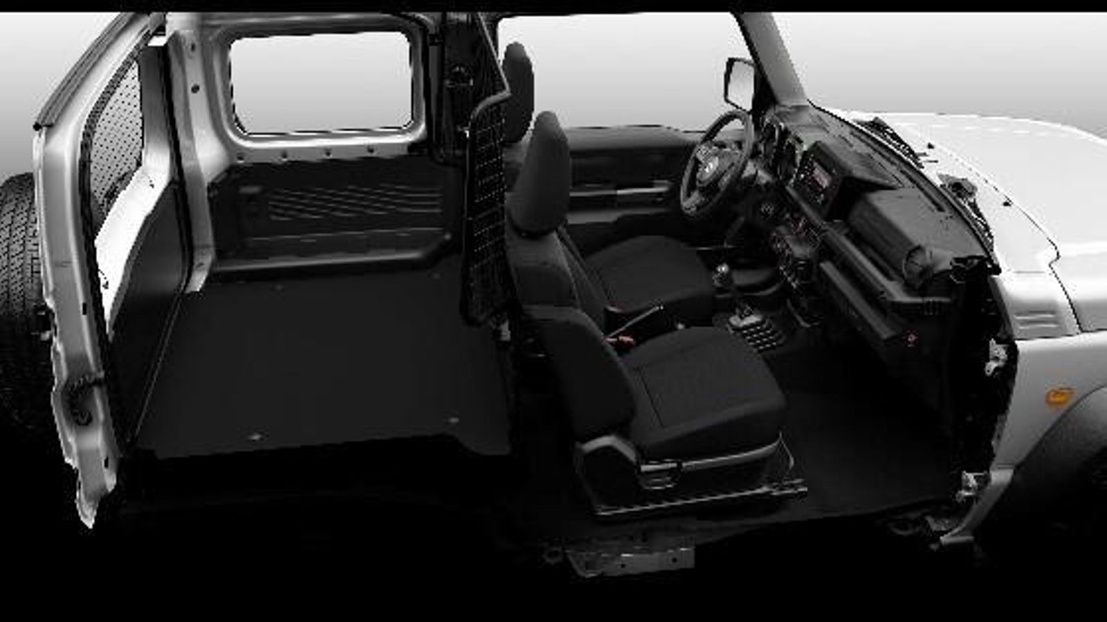 Por necesidades normativas, el Suzuki Jimny es biplaza y con separador con la zona de carga.