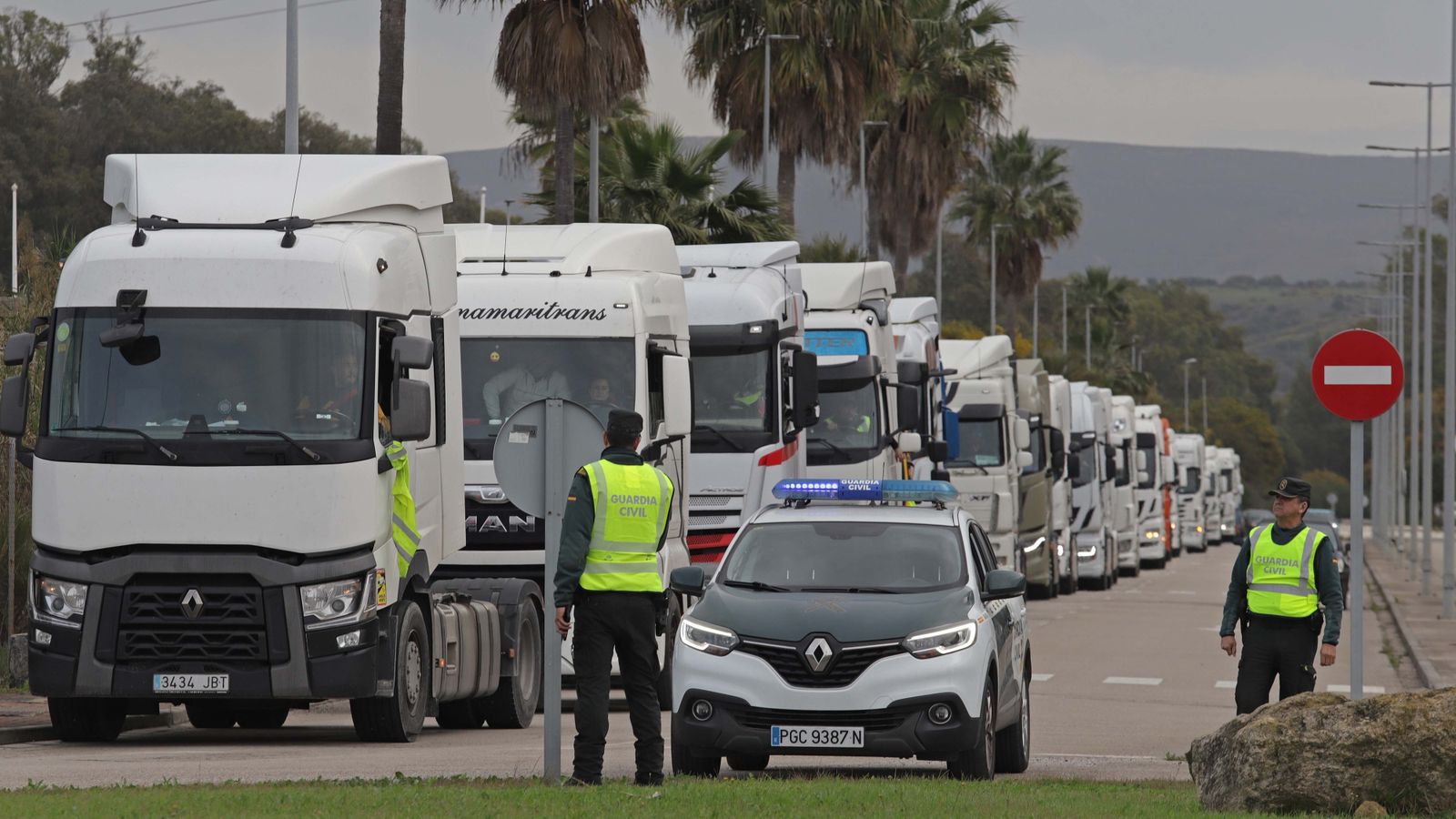 Fotos de la marcha de camiones en el Campo de Gibraltar