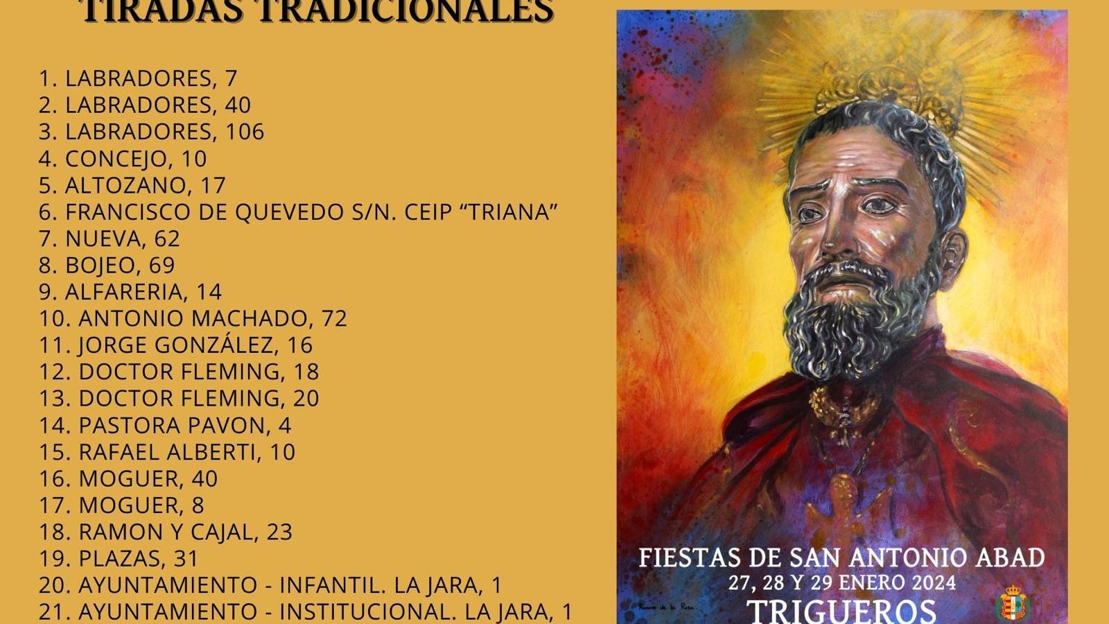 Tiradas de San Antonio Abad 2024