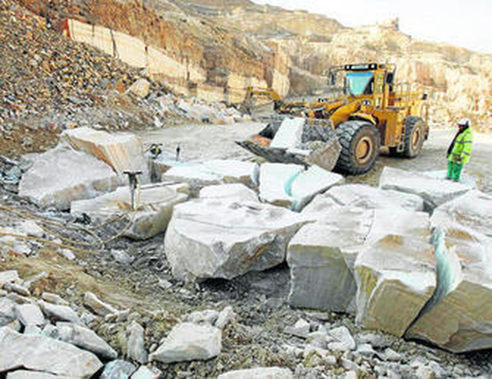 La explotación de mármol en la provincia ha descendido como consecuencia de la crisis.