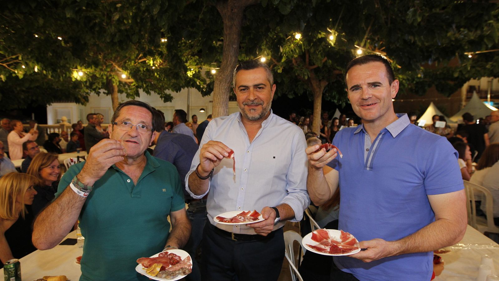 Juan Antonio Lorenzo con alcaldes de la comarca durante la celebración del evento en 2019.