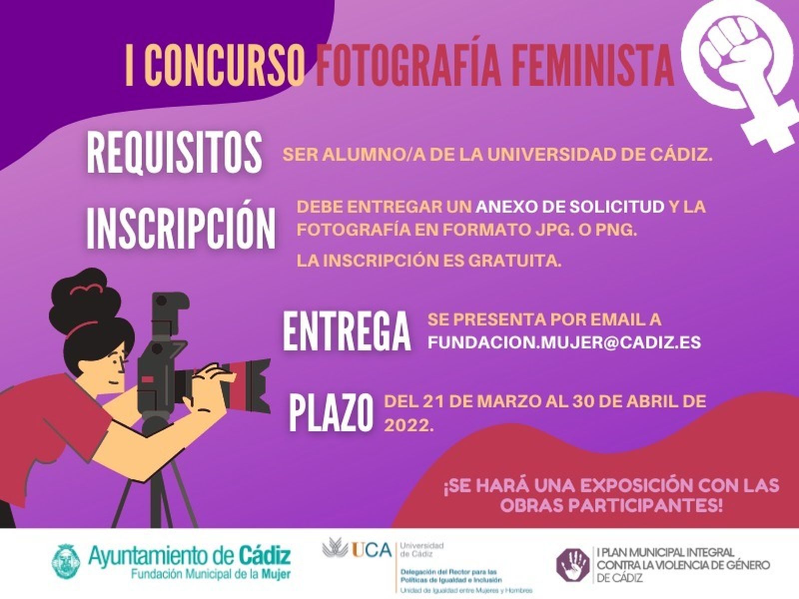 El cartel del concurso de fotografía feminista.