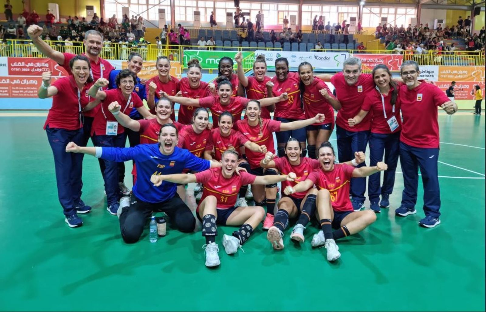 El combinado nacional celebra su primera victoria en Argelia