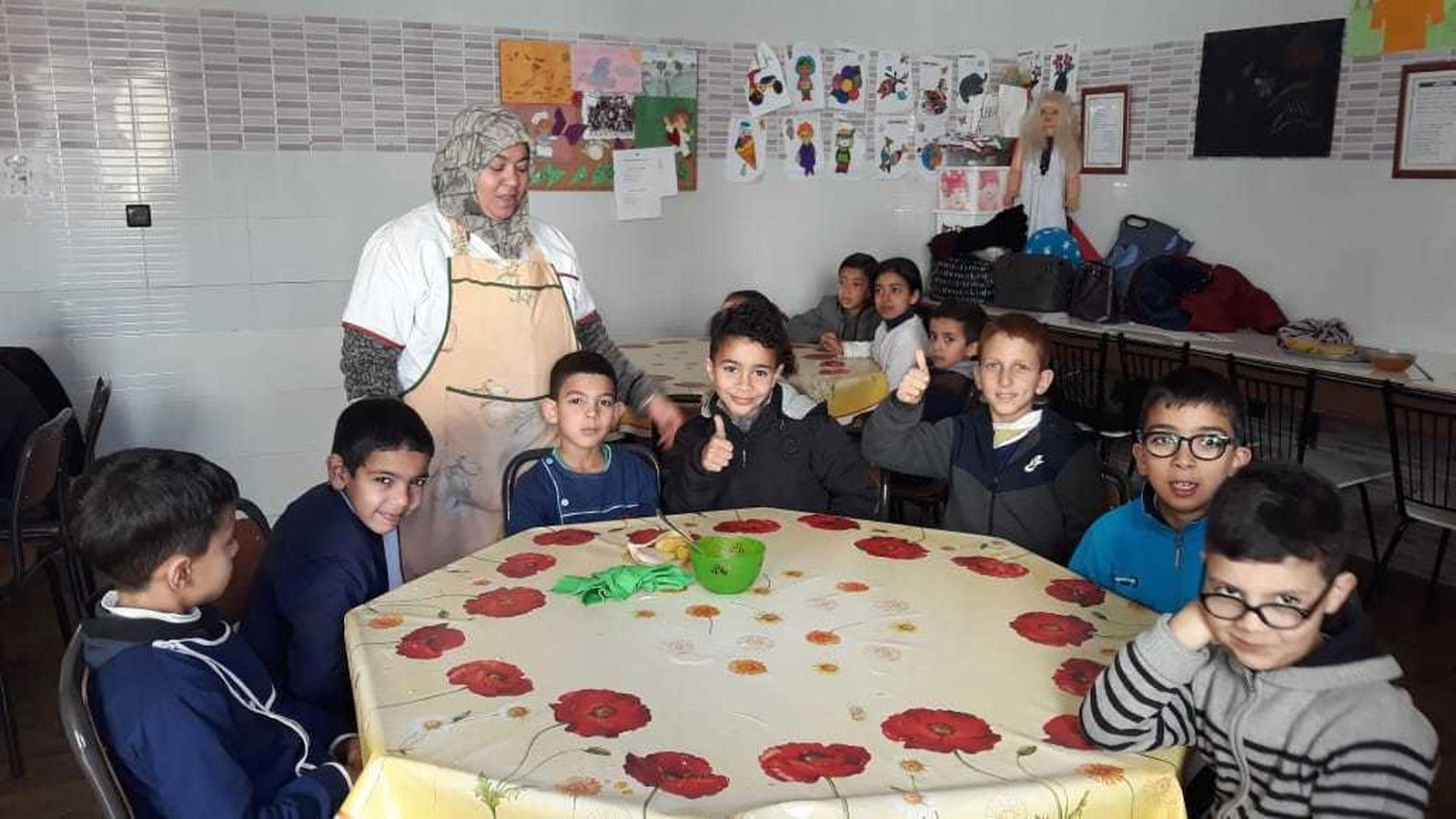 Algunos de los pequeños beneficiarios de estas ayudas.