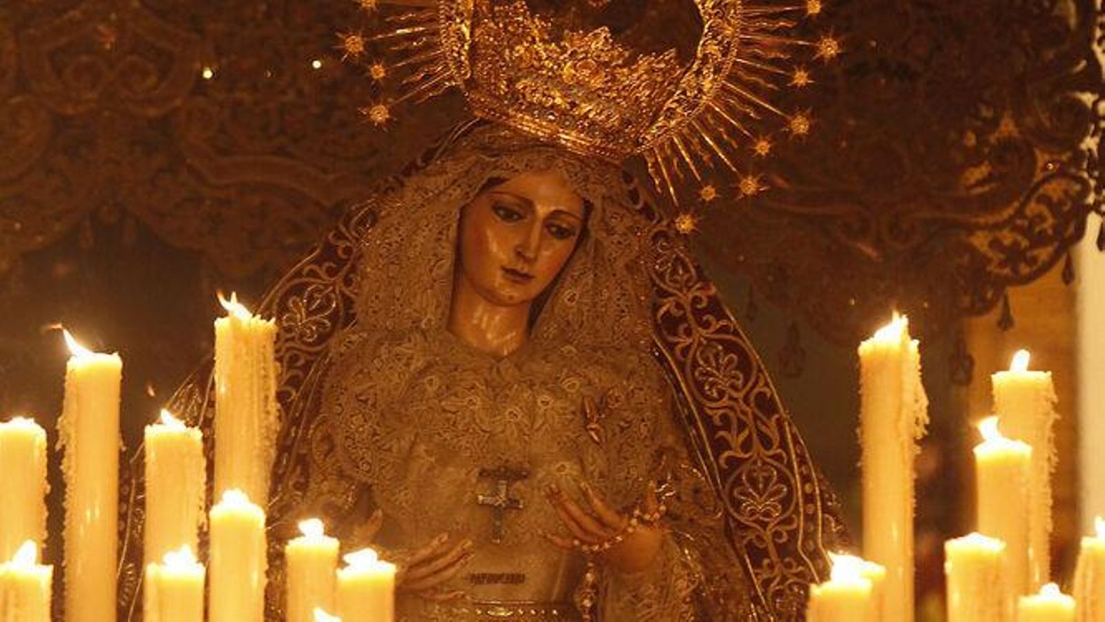 La Virgen del Patrocinio en la noche del Viernes Santo