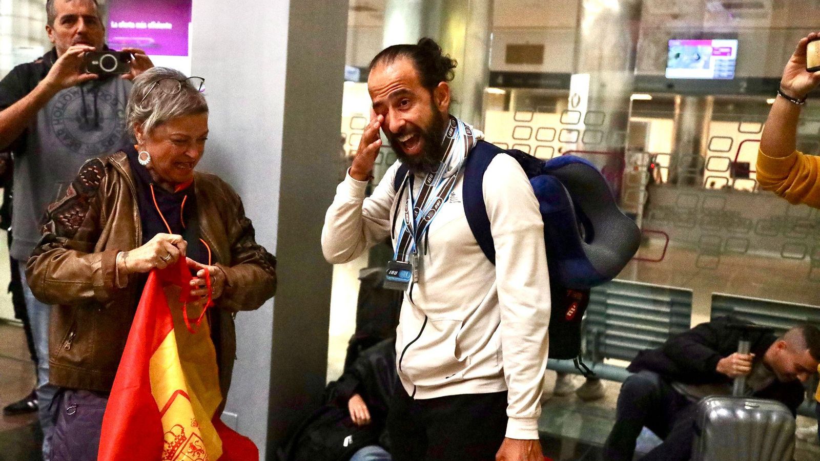 El corredor malagueño, emocionado.