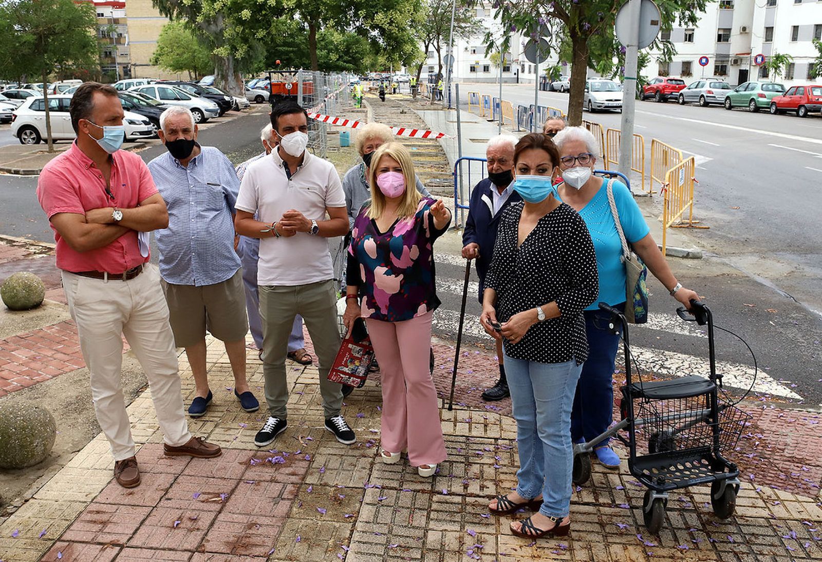 Imagen de la visita a las obras de Mamen Sánchez y José Antonio Díaz.