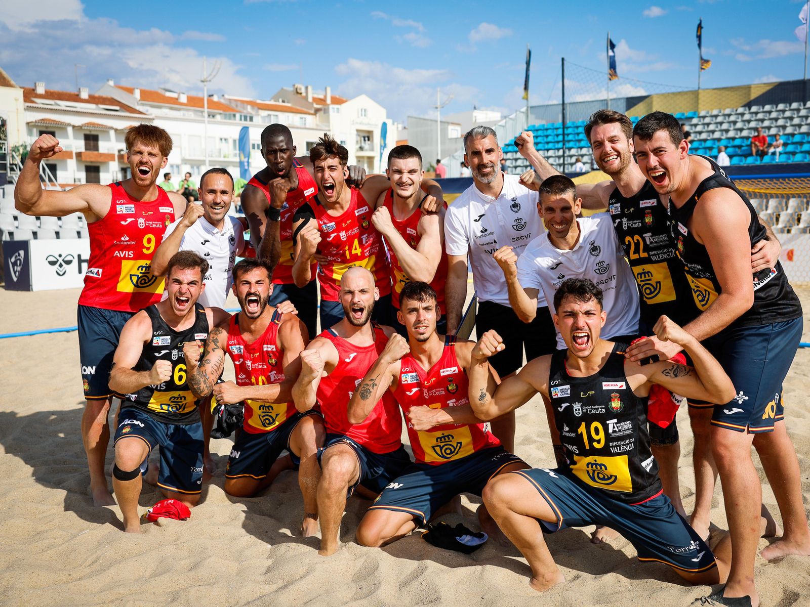 La selección española de balonmano playa