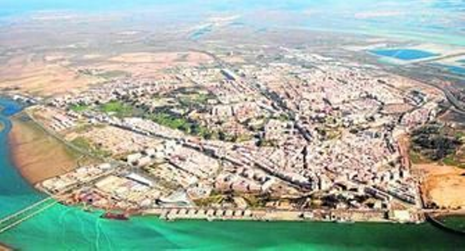 Vista aérea de la capital onubense.