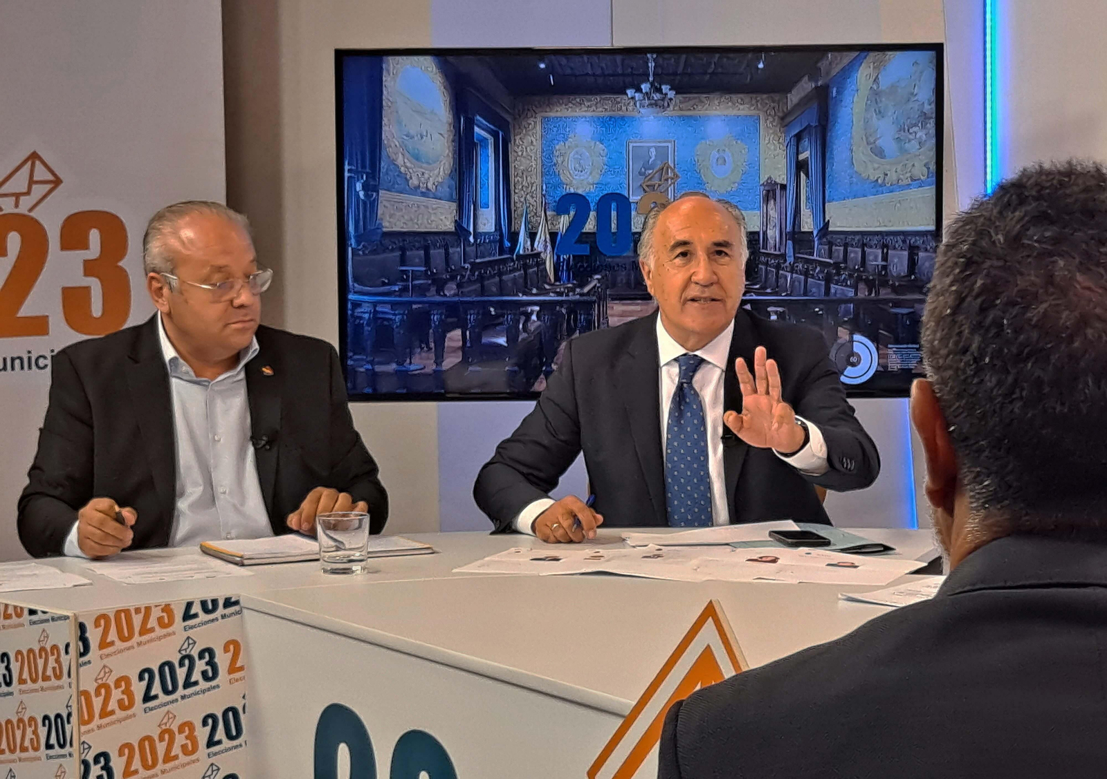 Fotos del debate electoral en Onda Algeciras Televisión