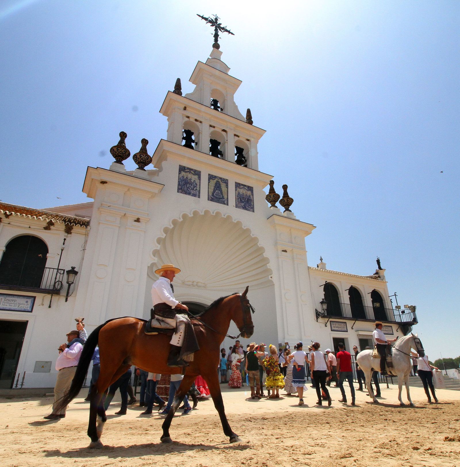 Ambiente en la aldea del Rocío.