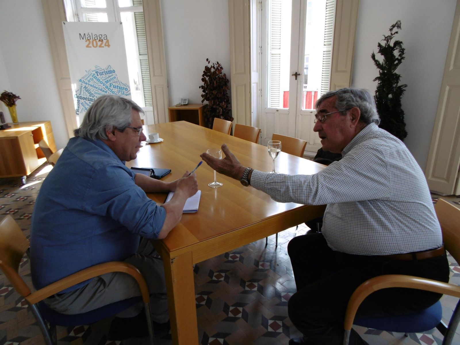 Una imagen durante la entrevista de Lacomba.