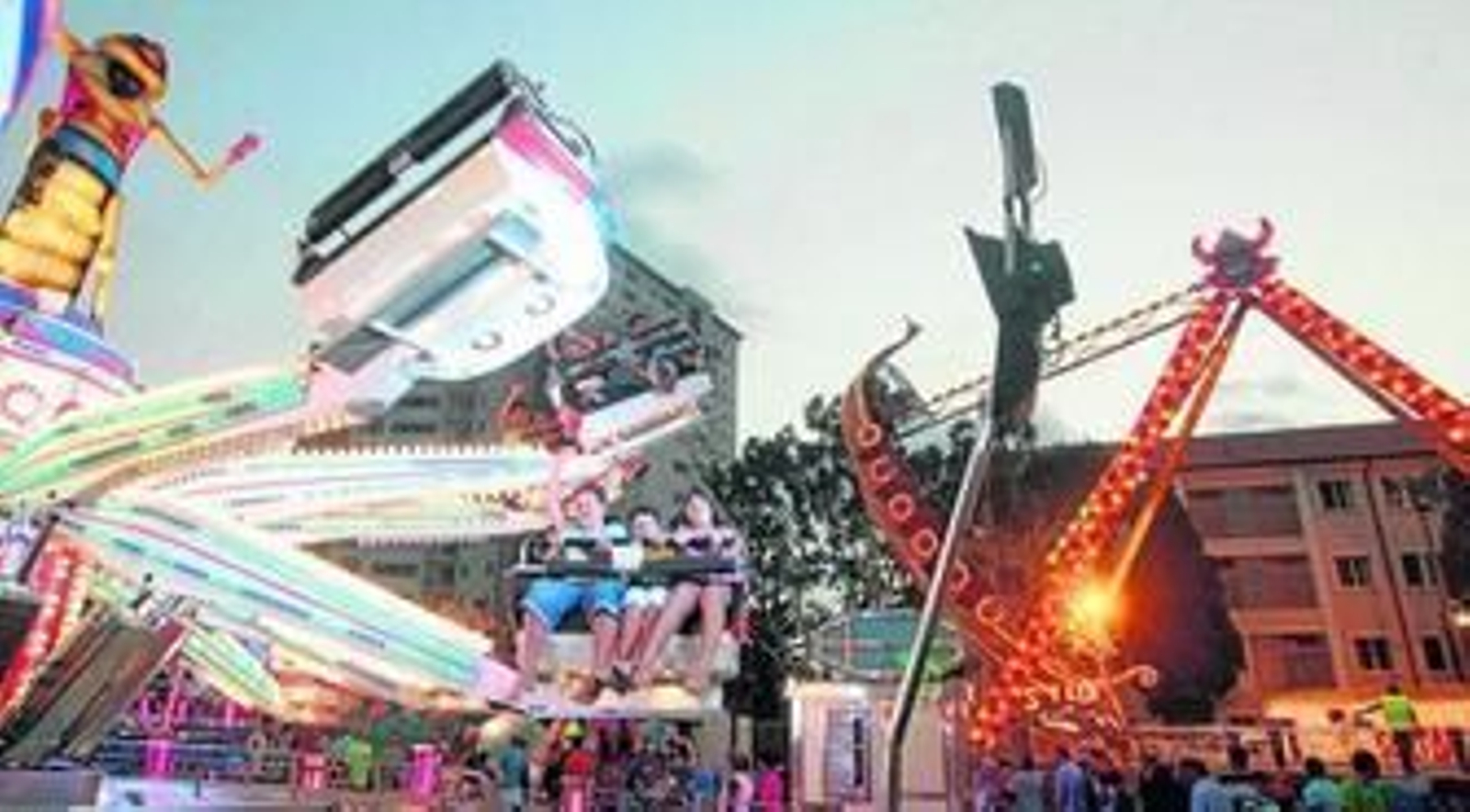 Imagen de la zona de atracciones, durante la Feria del año pasado.