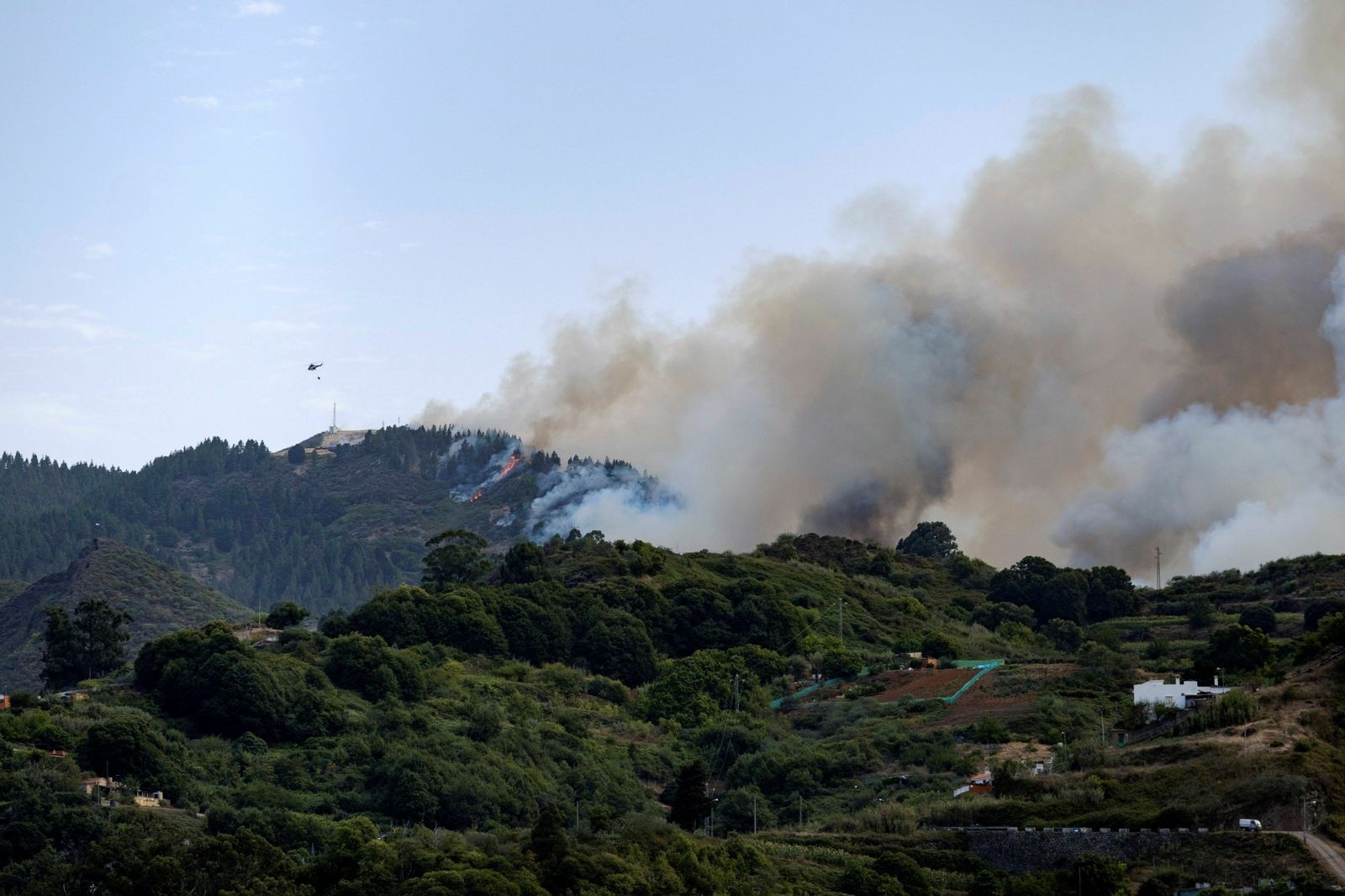 Las imágenes del incendio forestal en Gran Canaria.