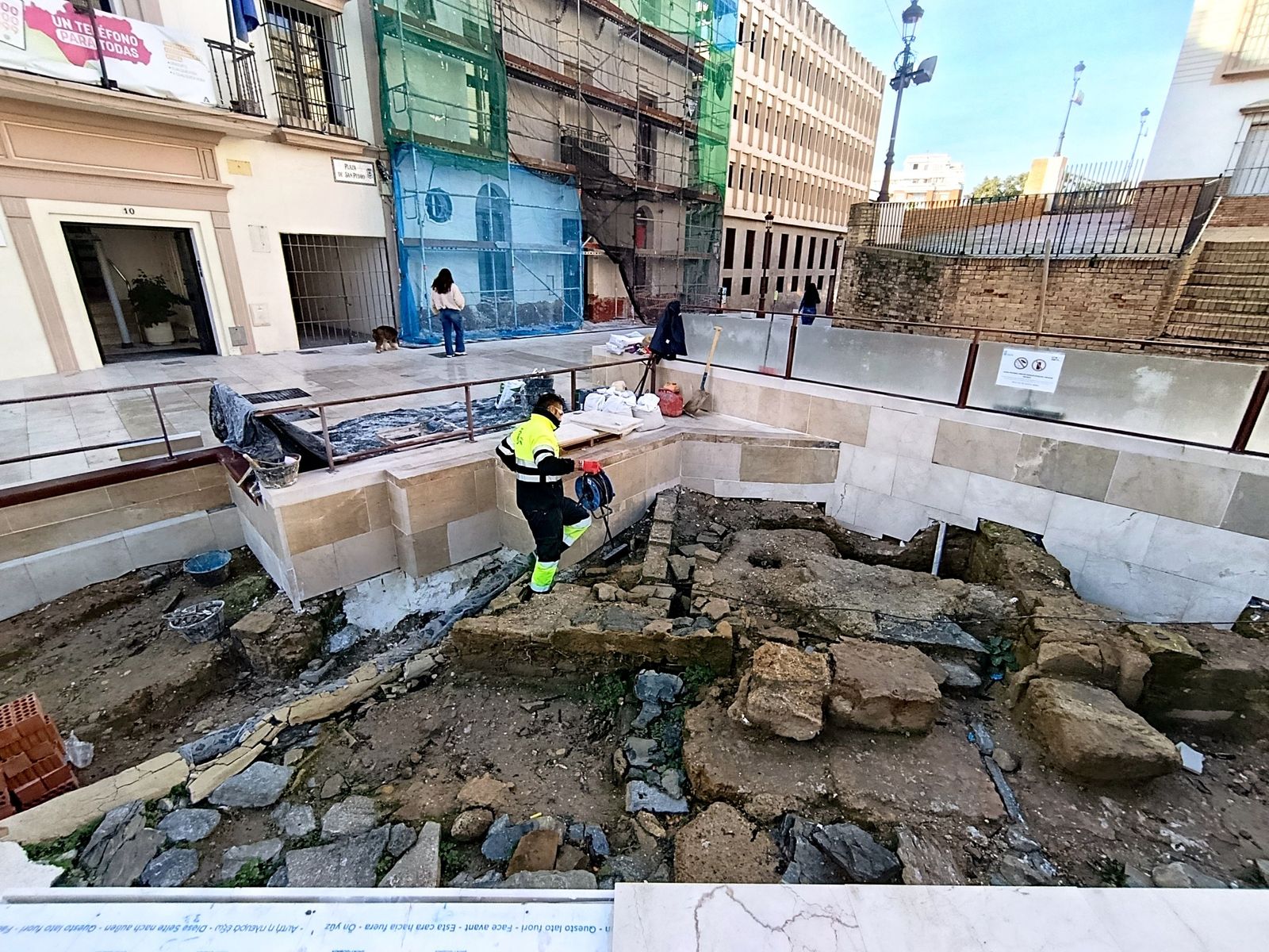 Fotografías de las obras de la puesta en valor de los restos arqueológicos de San Pedro