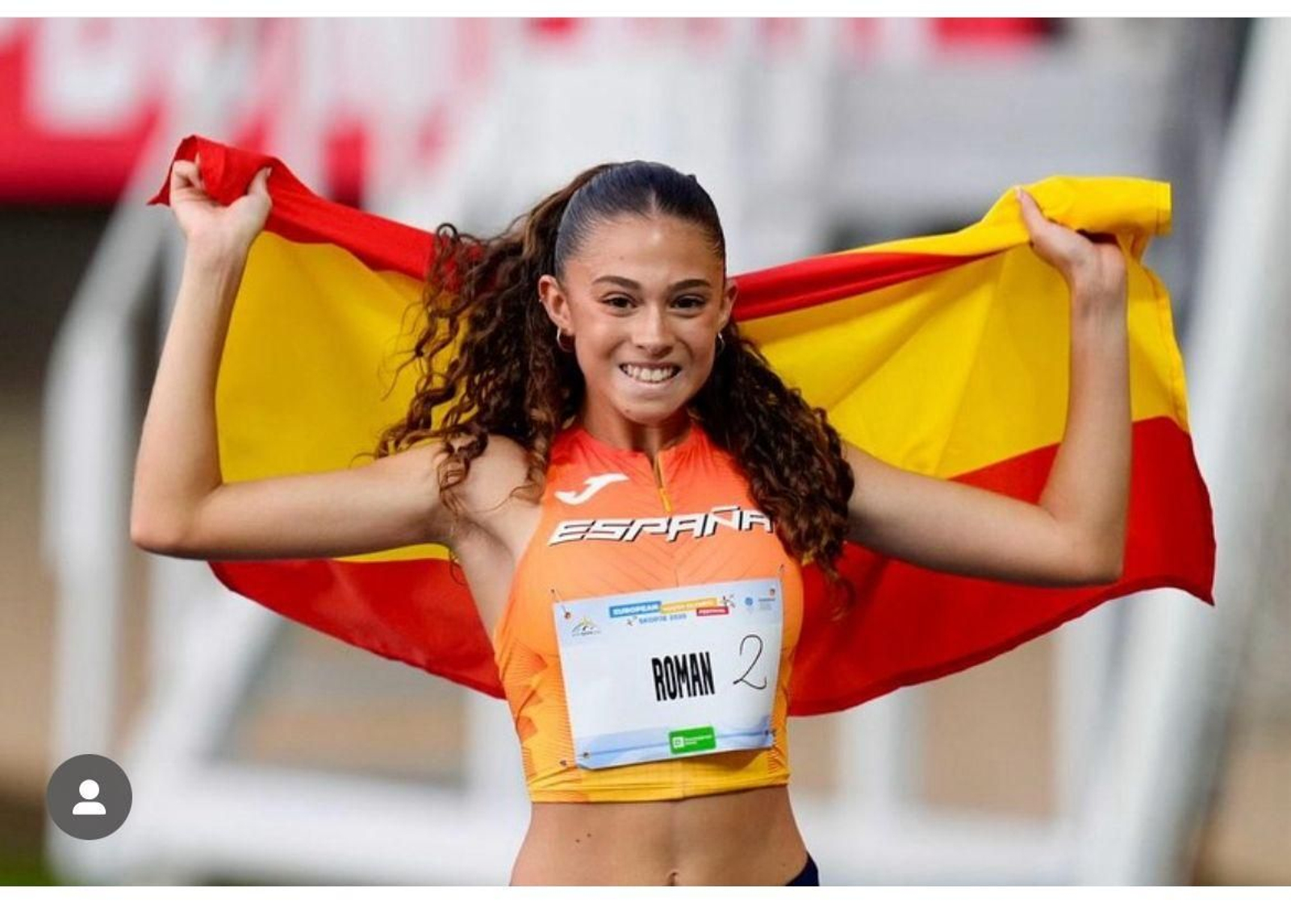 Amanda Román, a su llegada a meta.