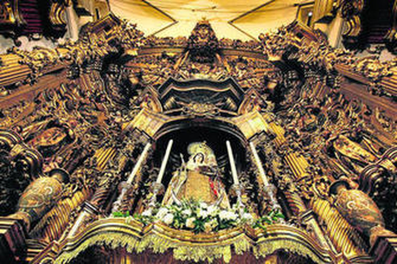 Altar mayor del Carmen, donde se interpretará el Te Deum que en 1812 compuso Nicolás Zabala.