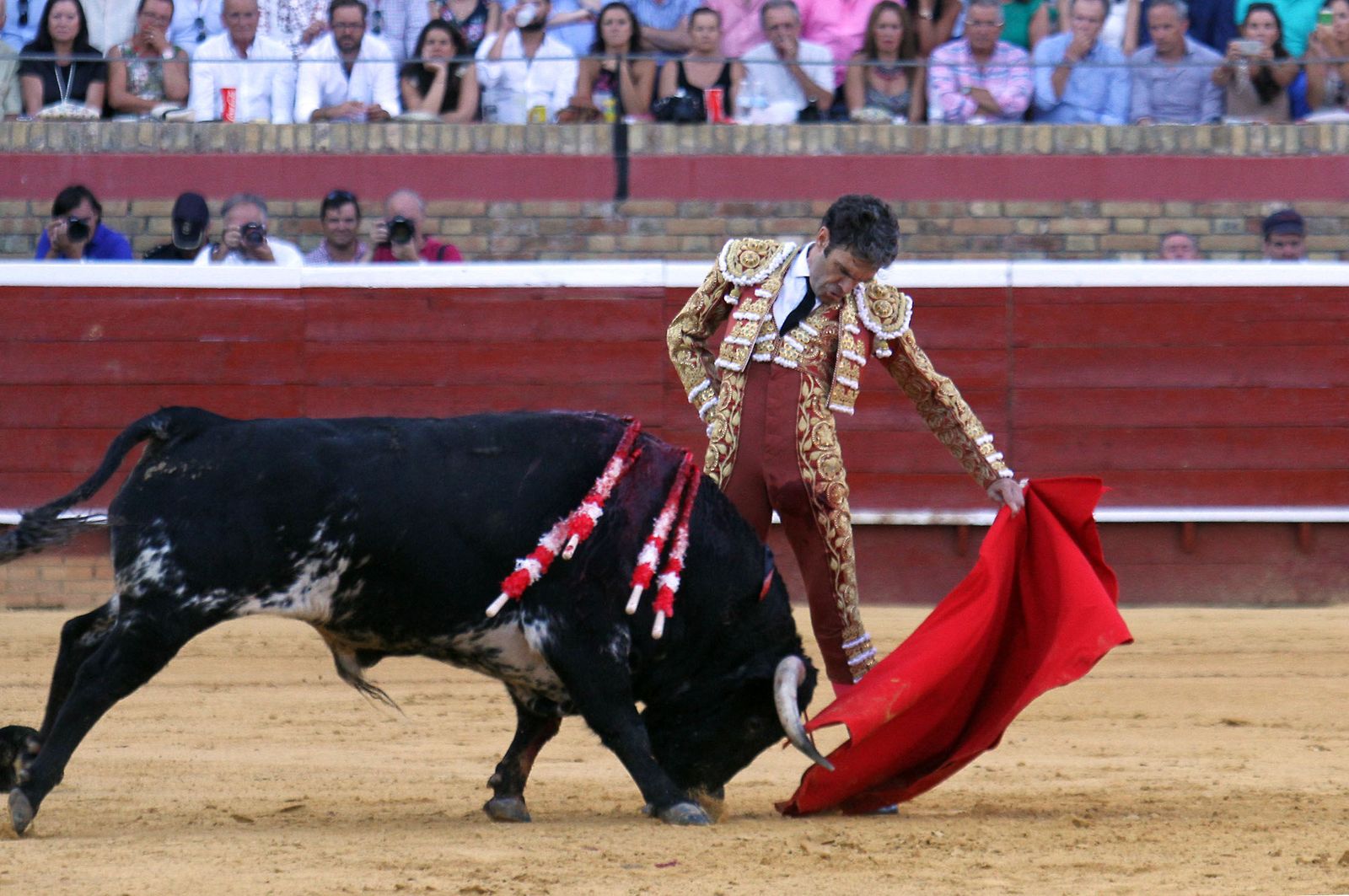 José Tomás, en un festejo taurino en Huelva en agosto de 2016.
