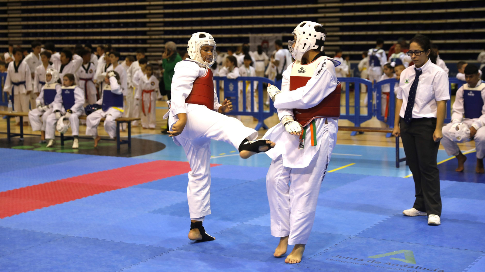 Jornada de torneo base de taekwondo olímpico