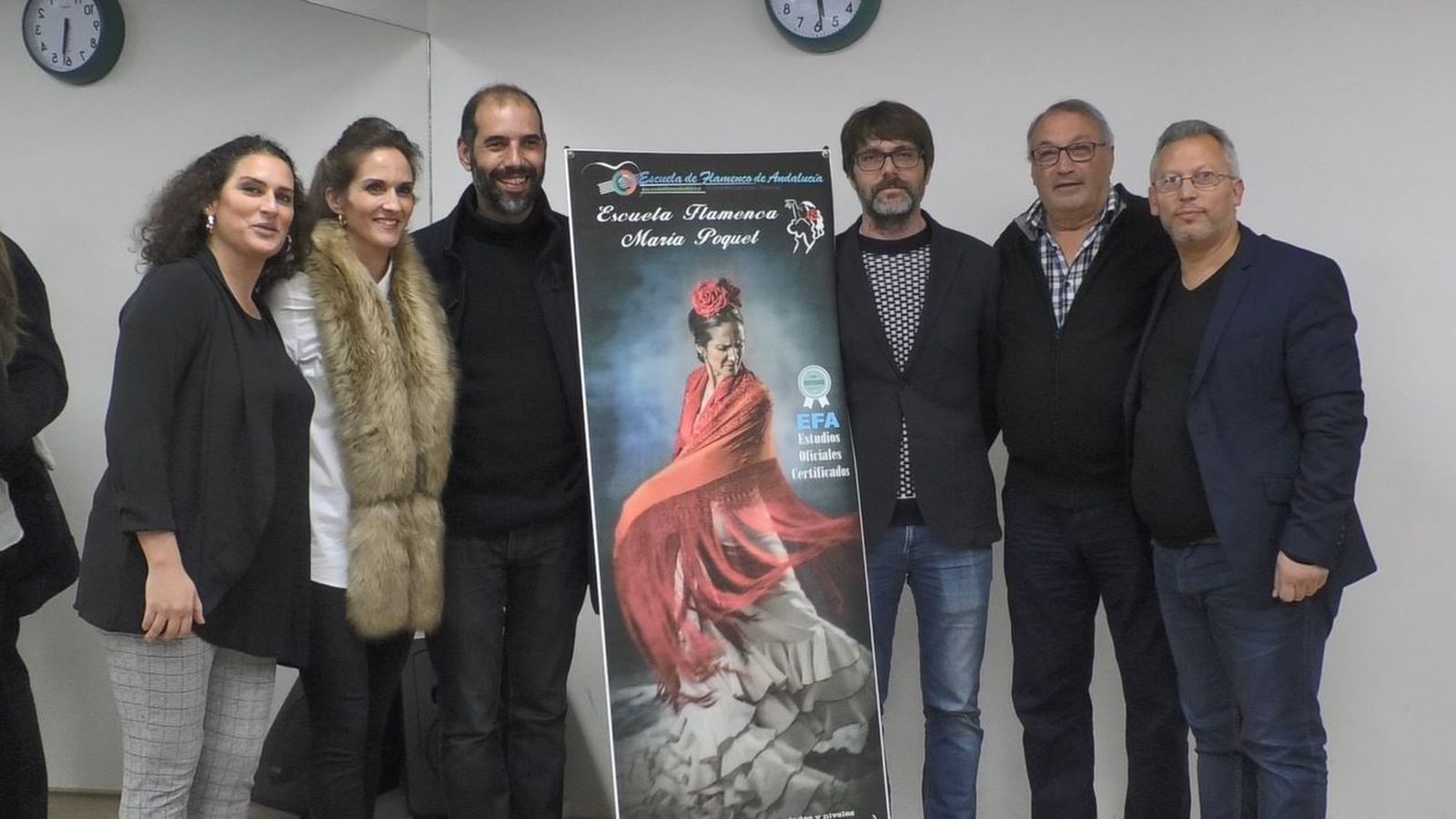 Presentación de la Escuela Flamenca de Andalucía en la academia de María Poquet