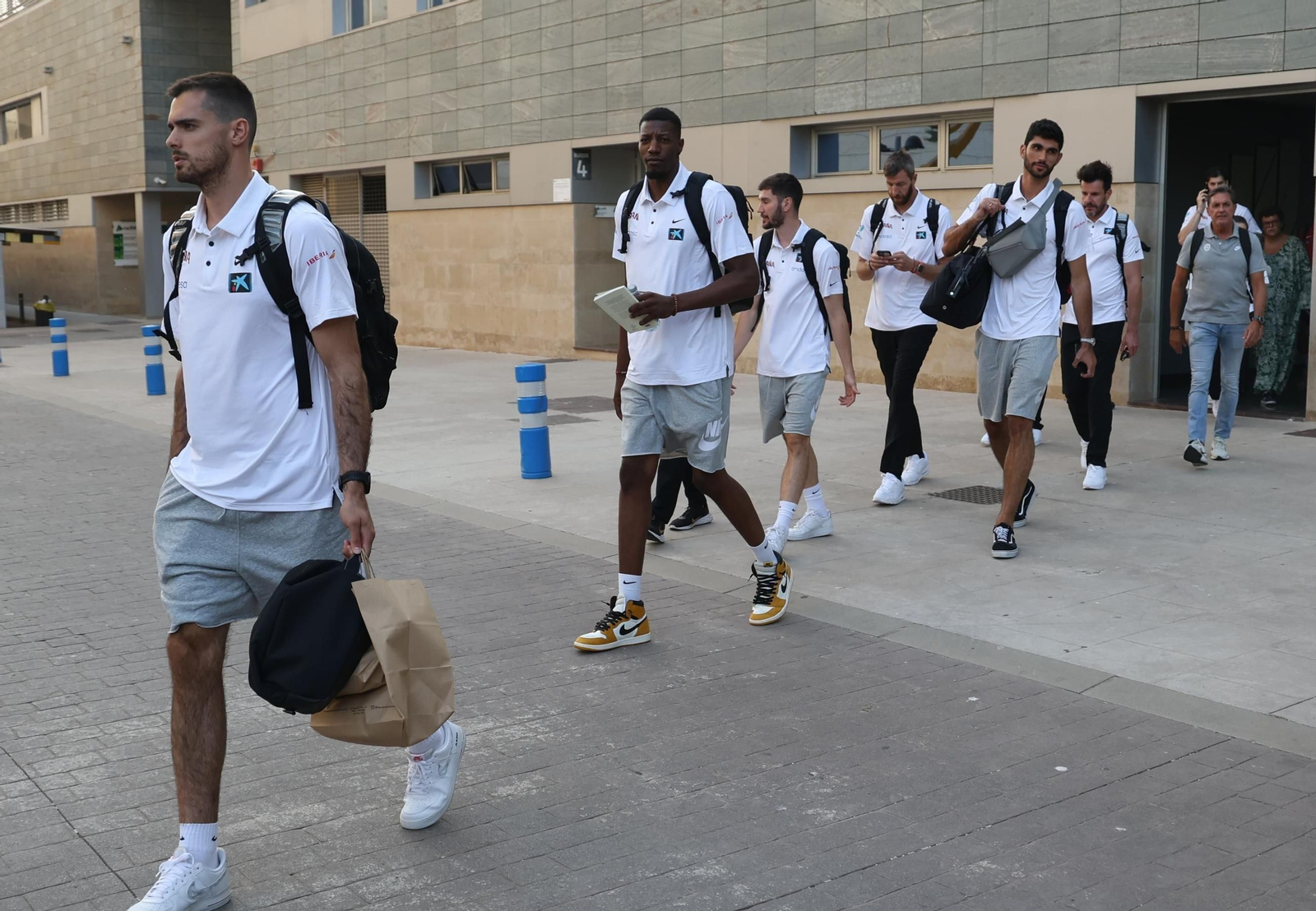 La selección española de baloncesto ya está en Málaga