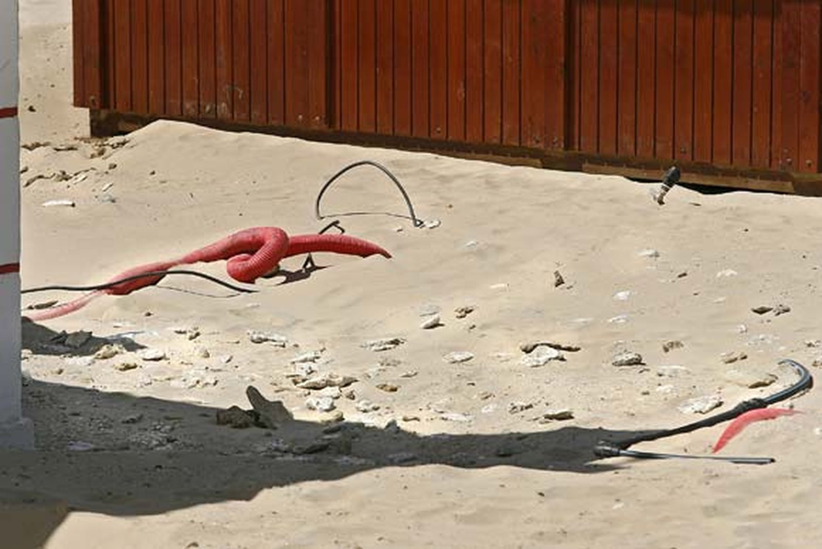 Decenas de operarios se afanan estos días por dejar la zona estrella del verano gaditano en perfecto estado./Joaquín Pino

Foto: Joaquin Pino