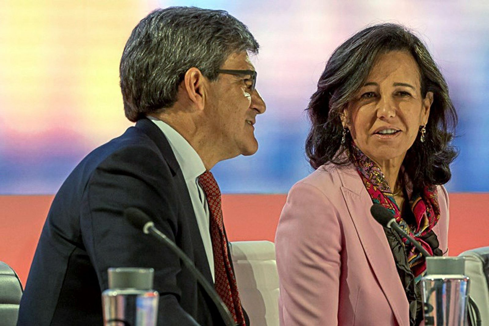 José Antonio Álvarez, consejero delegado, y Ana Botín, presidenta del Santander