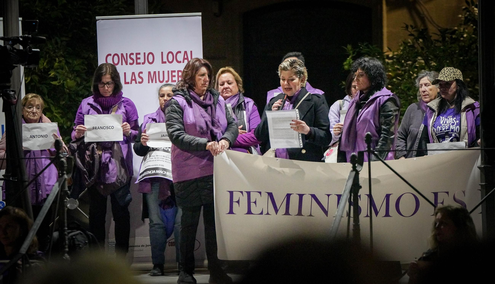 Manifestación por el 25-N en Jerez
