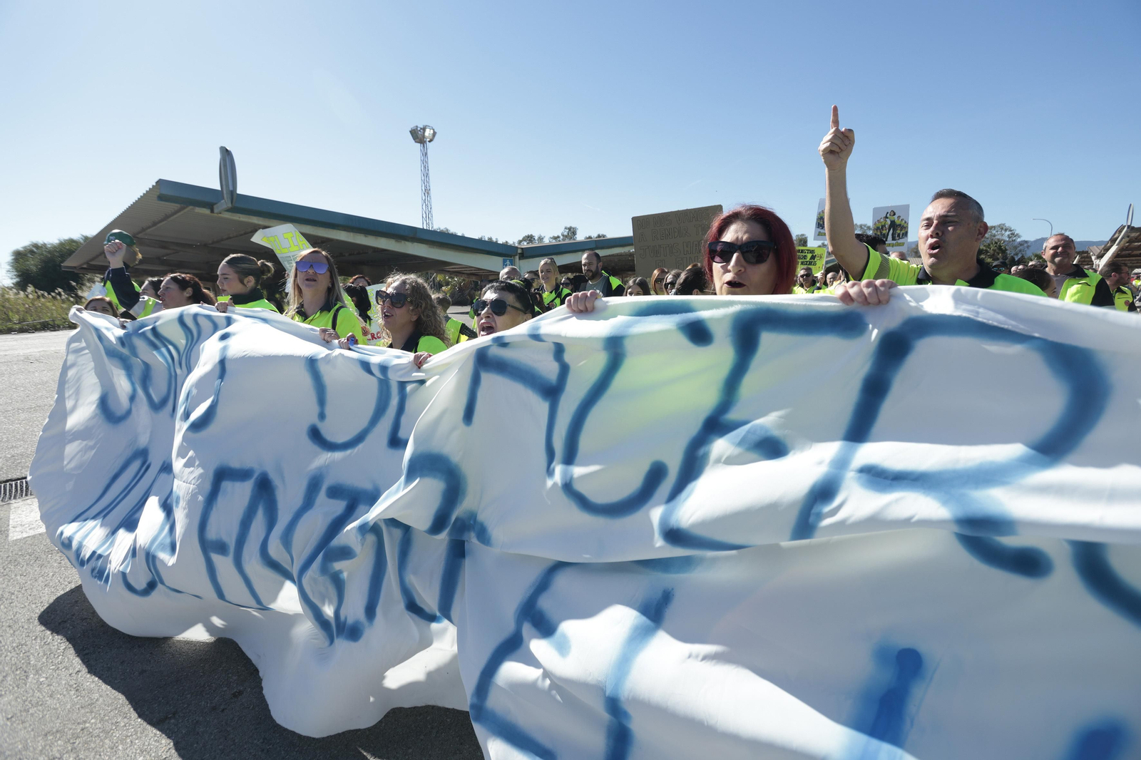 Las fotos de la manifestación de familiares y trabajadores de Acerinox
