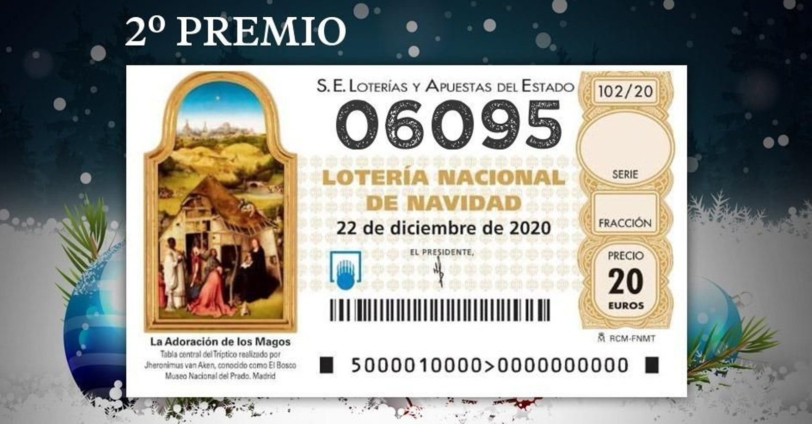 Segundo premio de la Lotería de Navidad