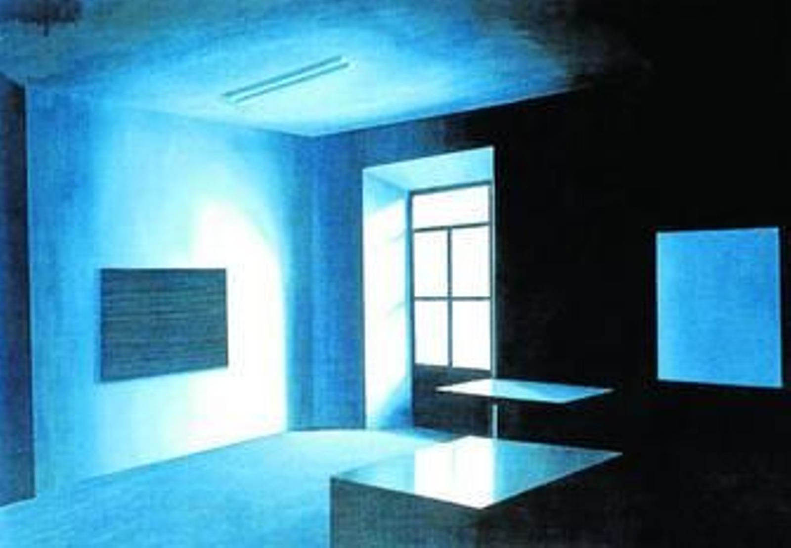 'Interior: El estudio', una de las obras más significativas de esta muestra de Javier Buzón.