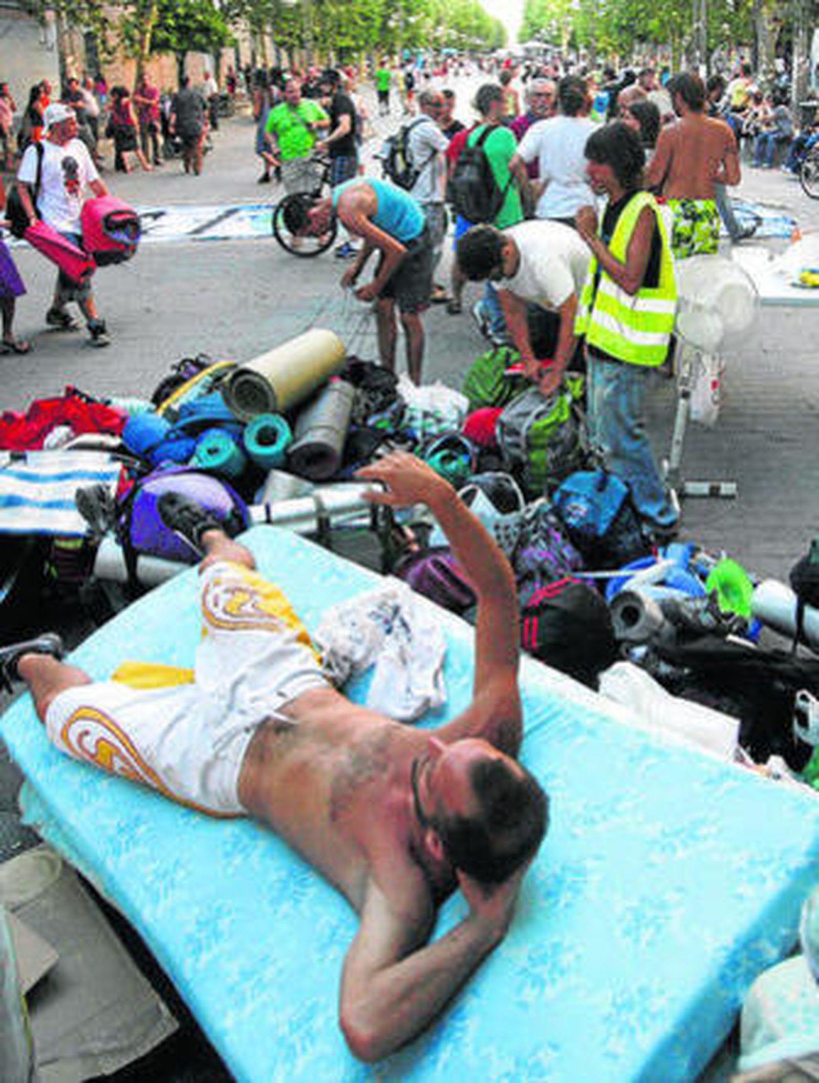 Momento en el que los participantes en la marcha llegan a Córdoba.
