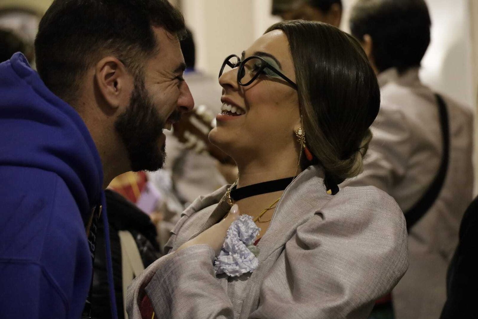 Comparsa La tía de la tiza en camerinos