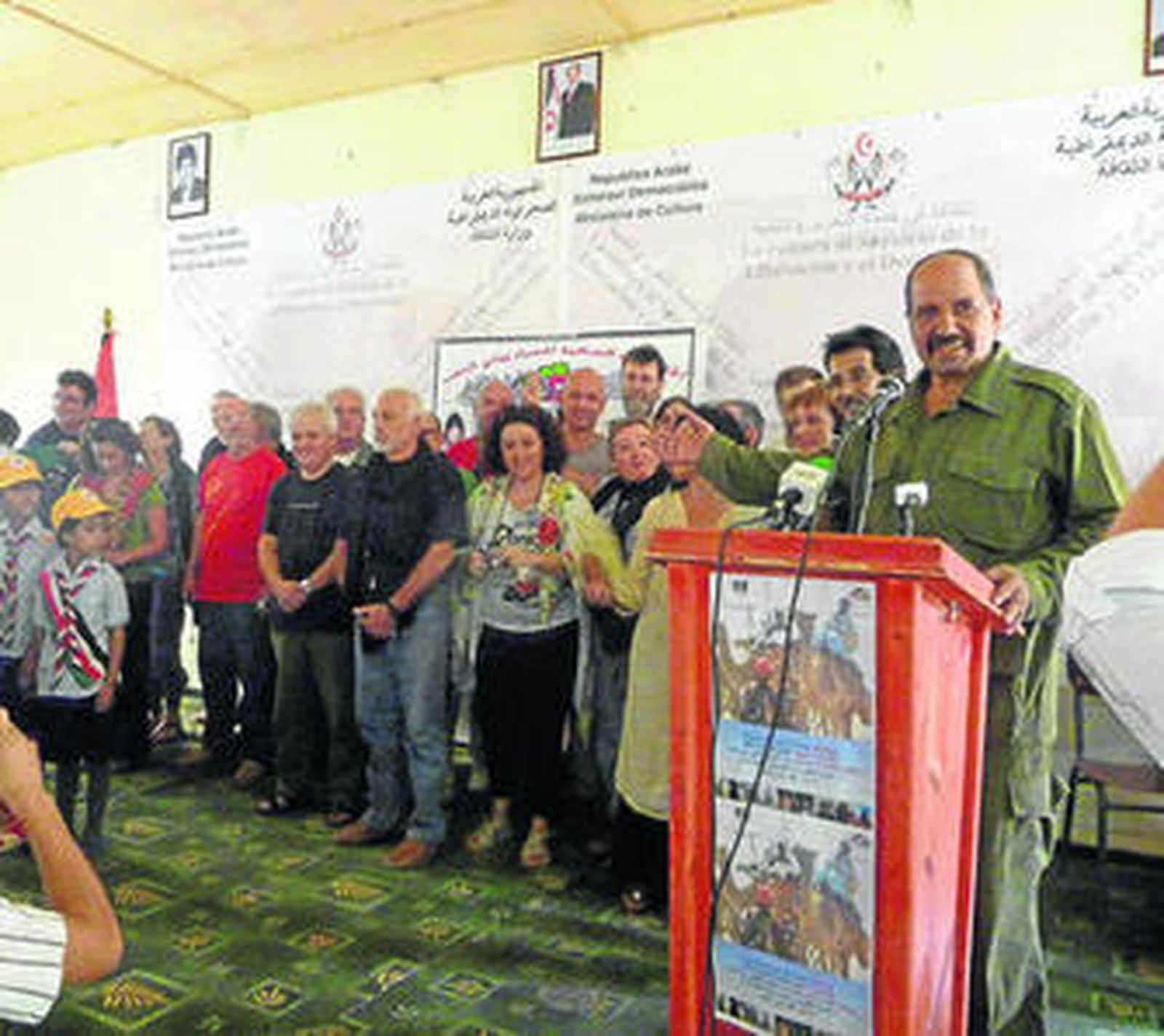 Recepción a los cooperantes españoles en el Sahara.