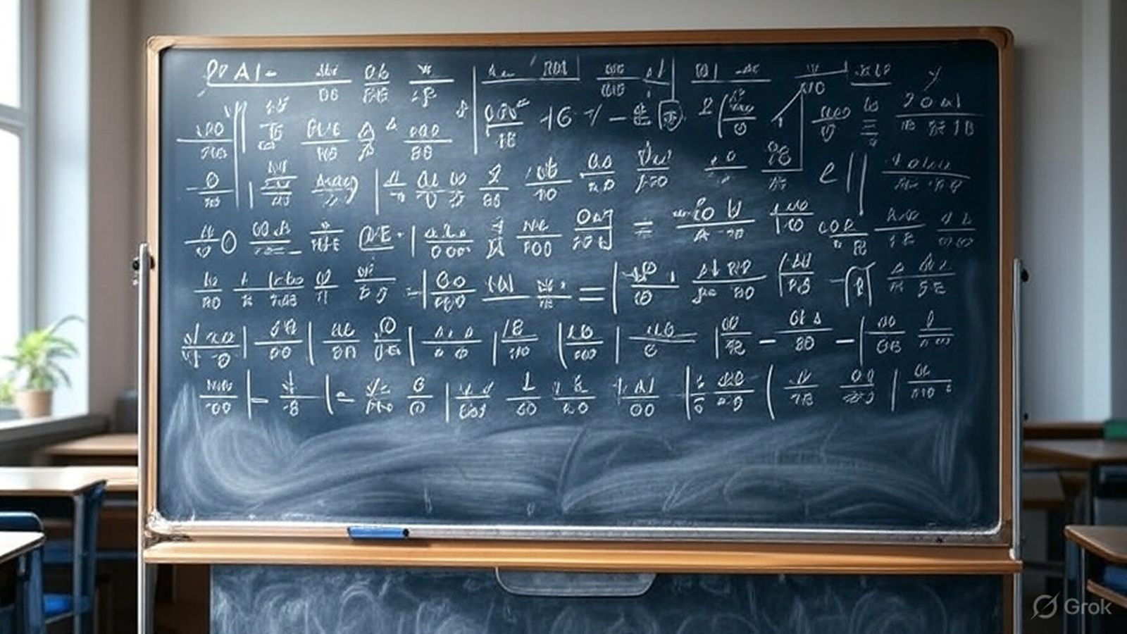 Imagen de un problema complicado en una pizarra