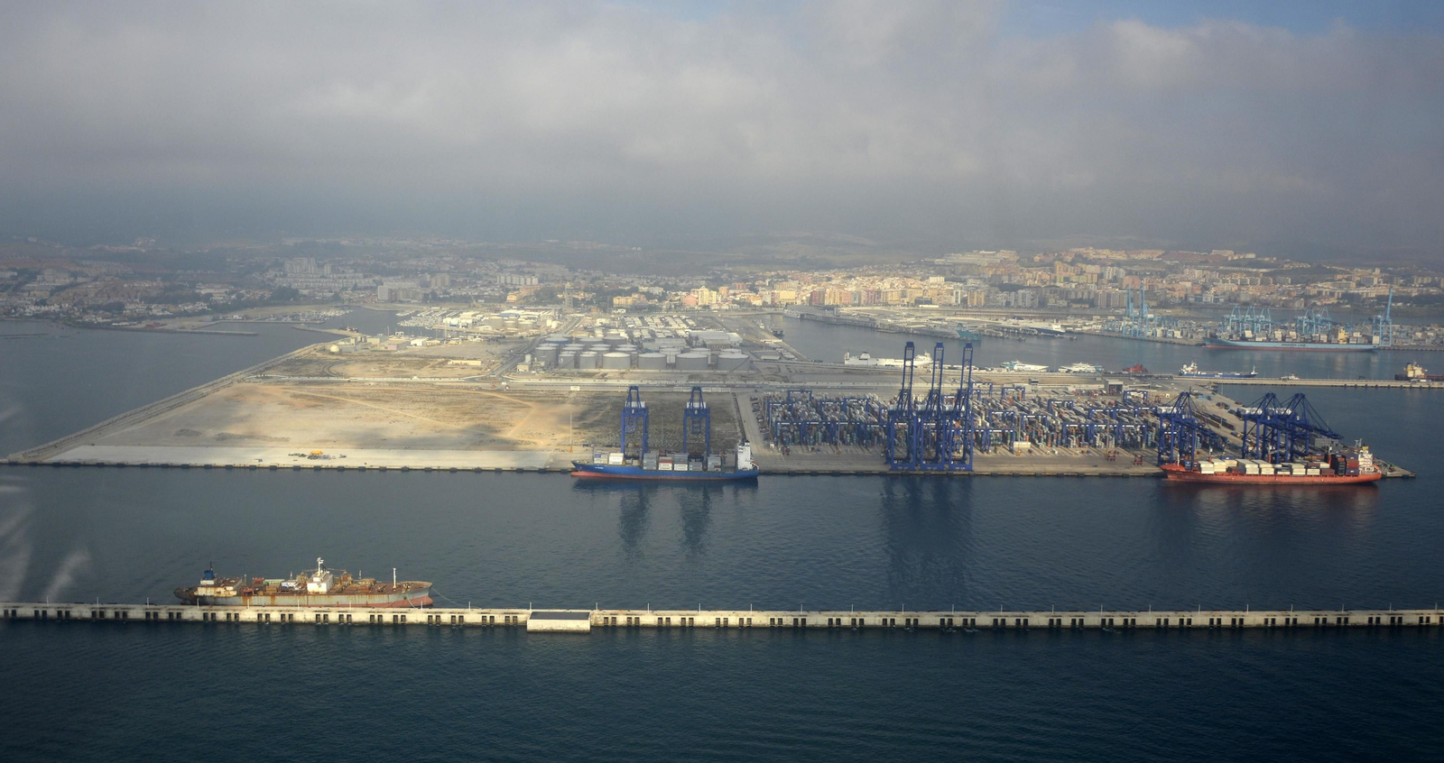 Panorámica del Puerto de Algeciras.