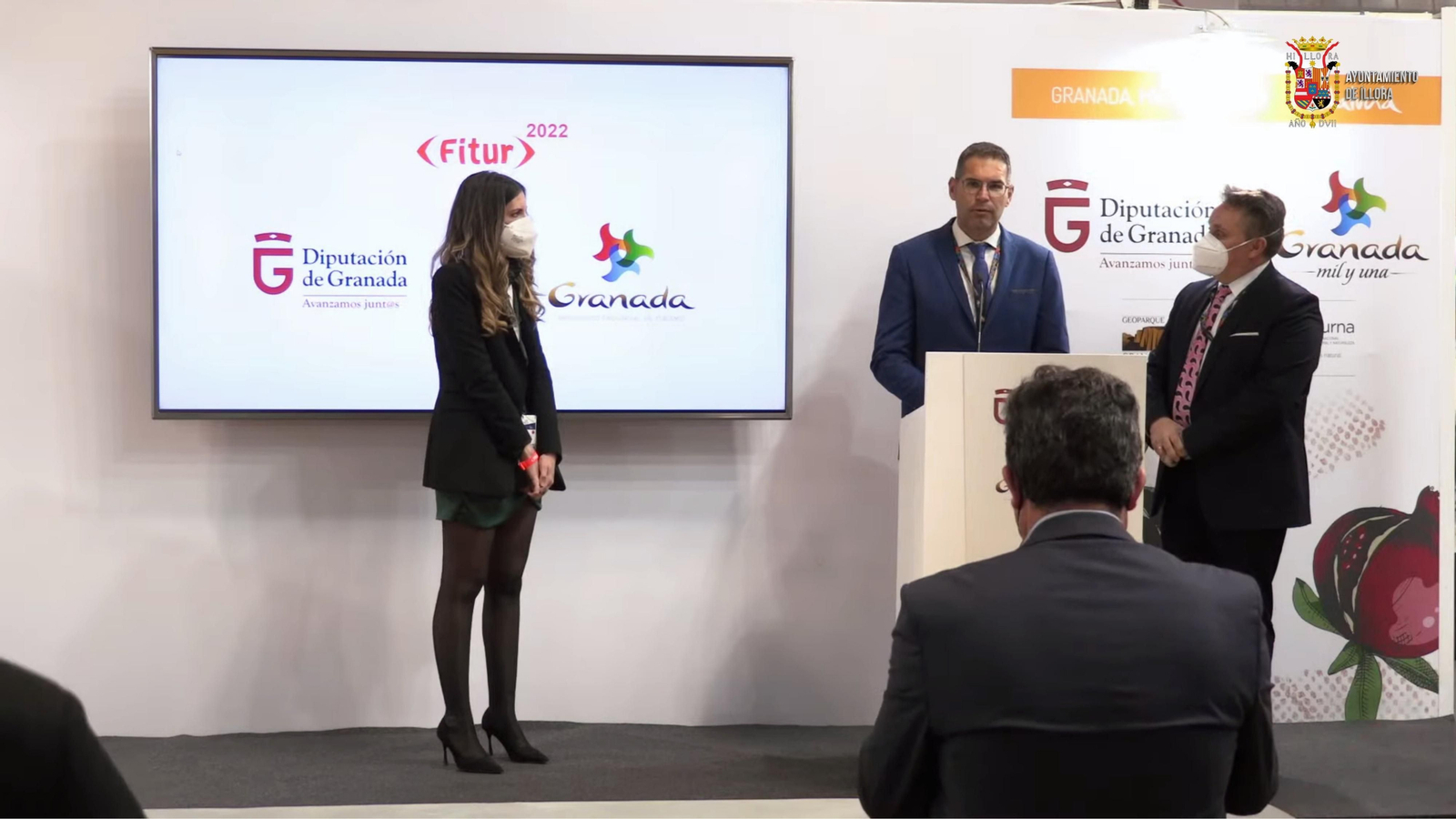 El alcalde de Íllora, Antonio José Salazar Pérez, durante su presentación en Fitur 2022.