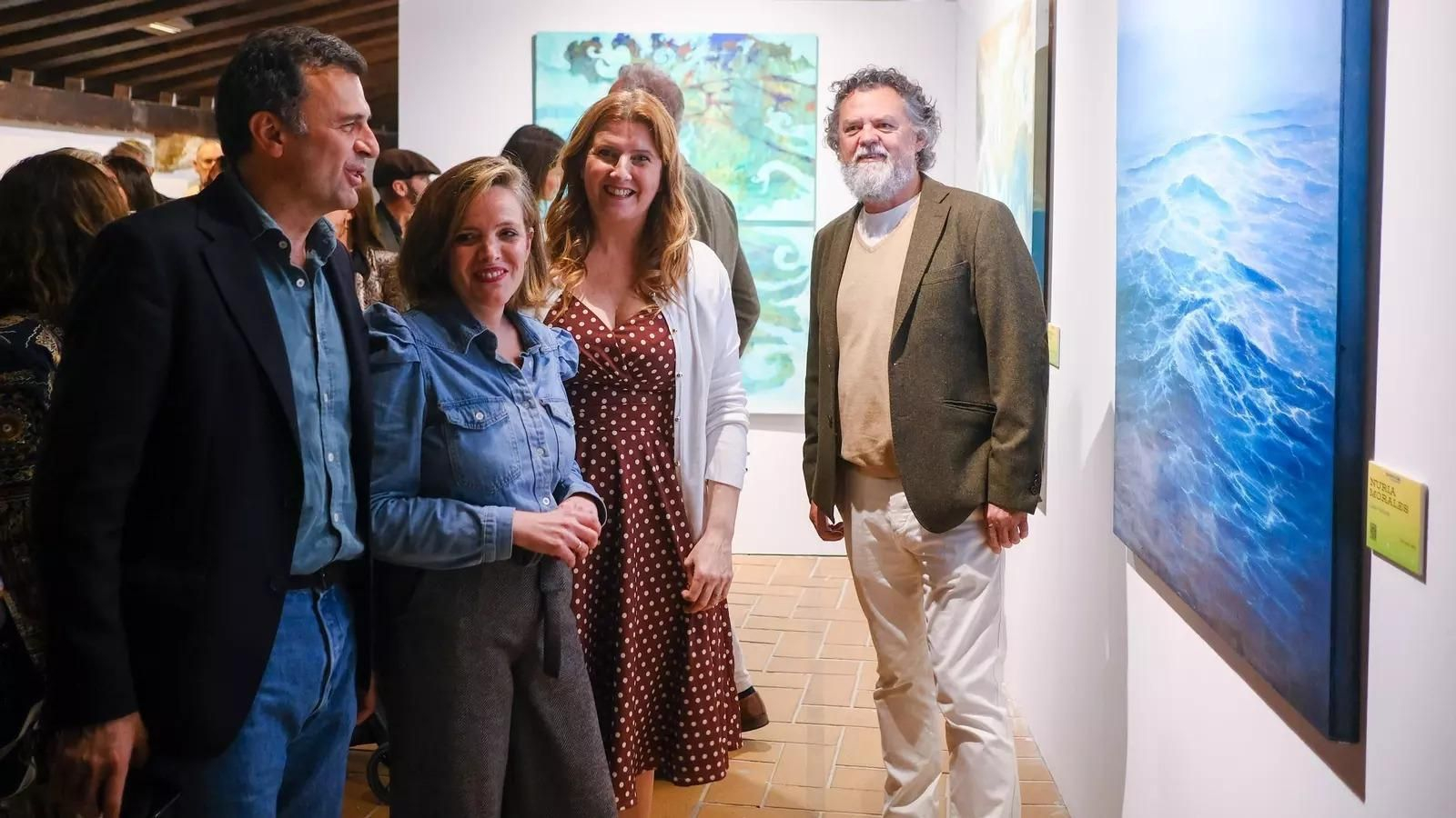 Bruno García y Maite González en la inauguración de la muestra el pasado mes de marzo.