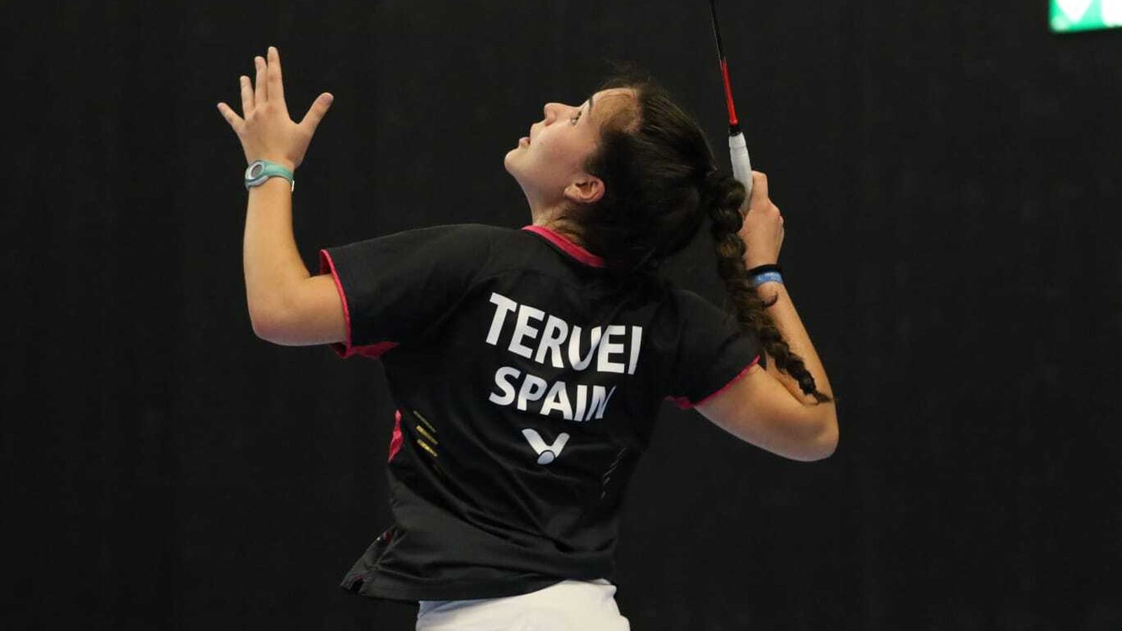 Cristina Teruel en una competición de bádmiton.